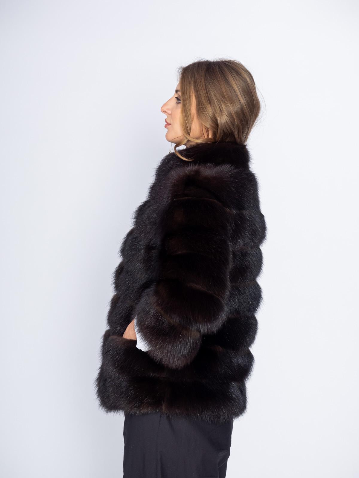 Шуба из меха куницы Золотой Олимп Леди