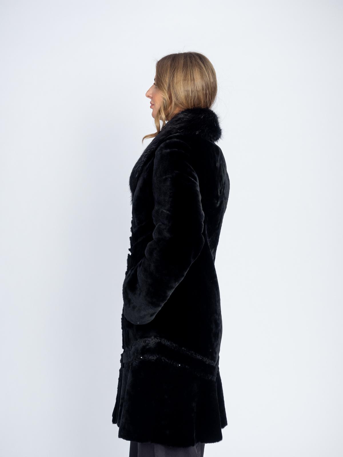 Шуба женская из меха овчины Меха Пятигорска Ламбада-2