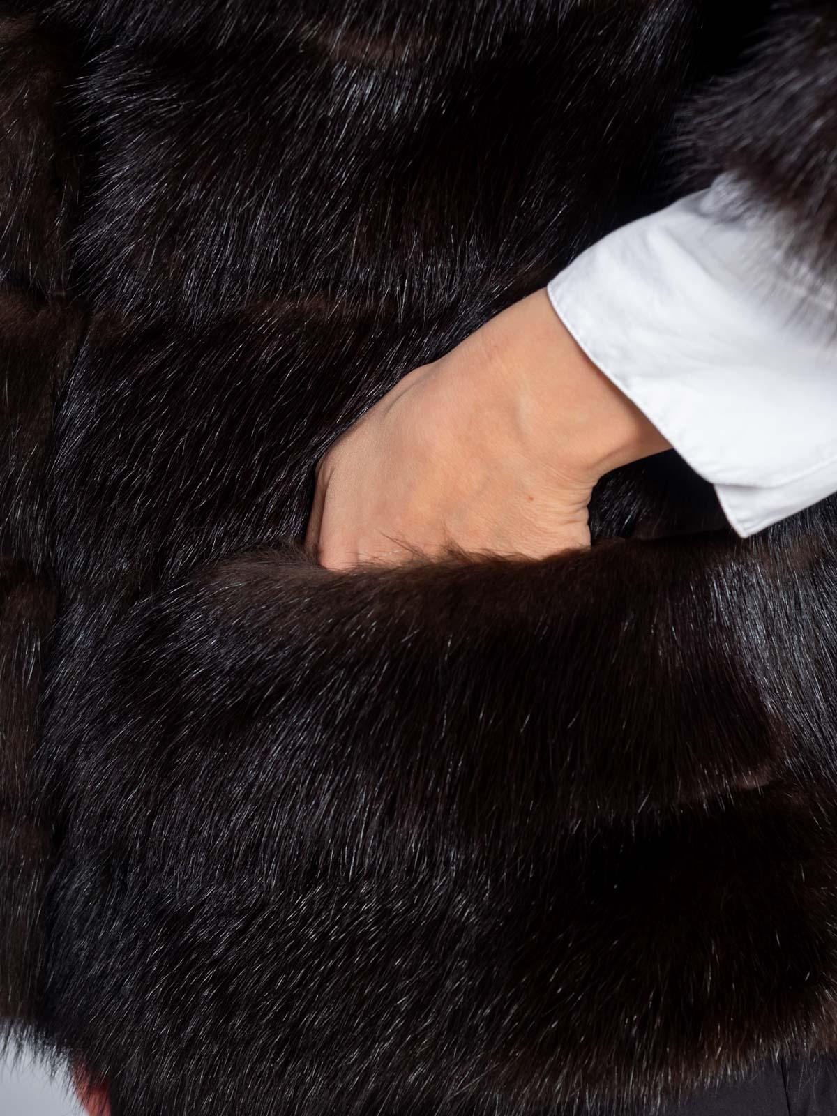 Шуба из меха куницы Золотой Олимп Леди