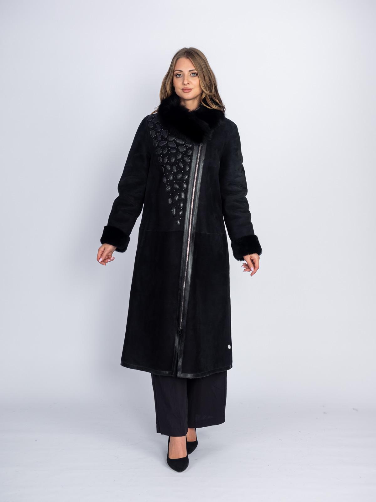 Дубленка женская из меха овчины  OKSA Z-7415