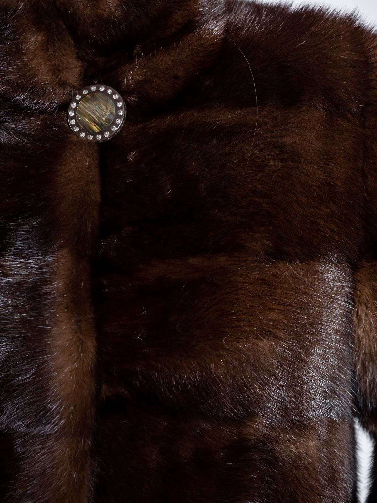 Шуба из меха норки Классика Поперечка