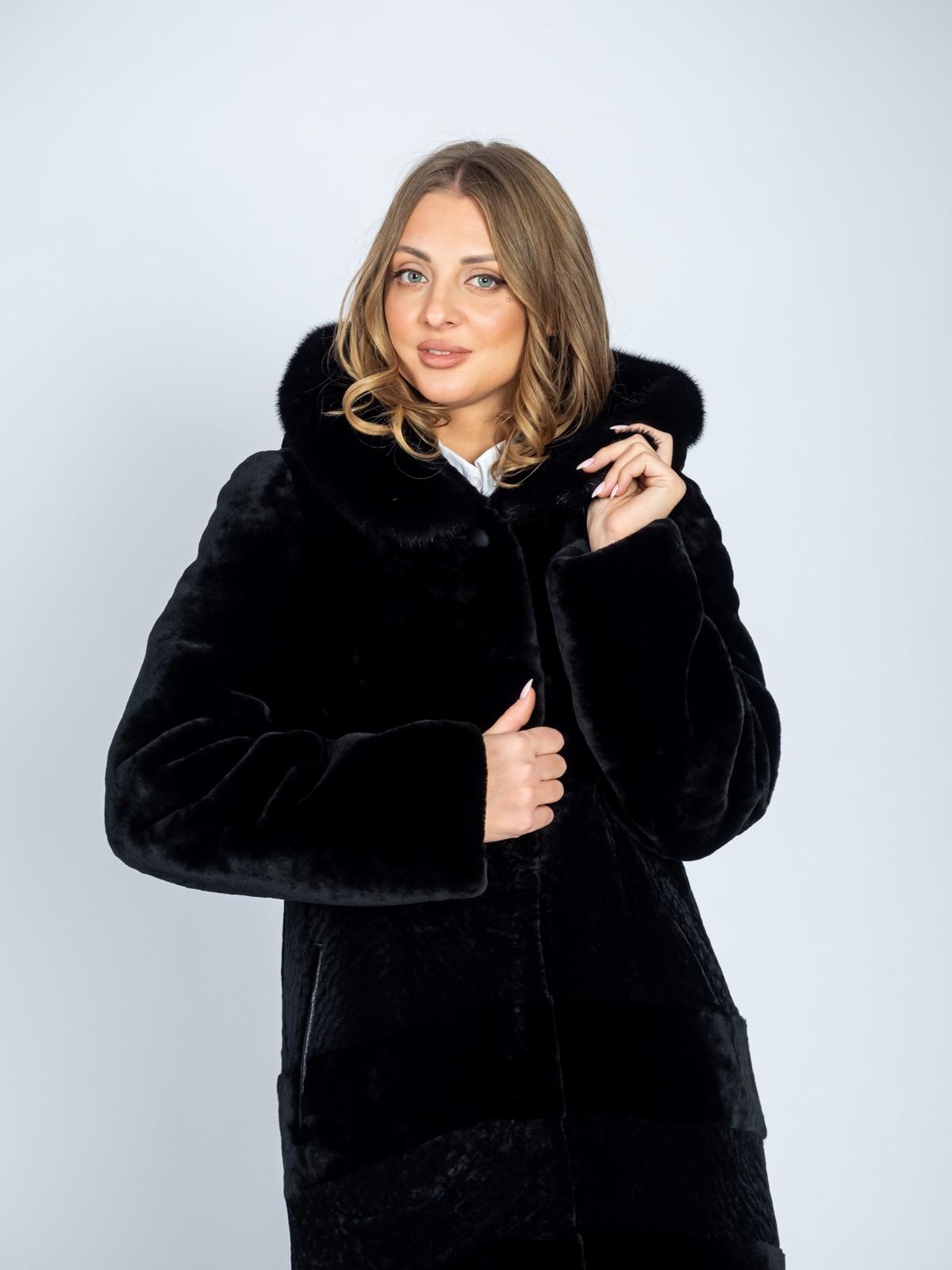 Шуба женская из меха овчины VERA&NIKA ШСР-9078