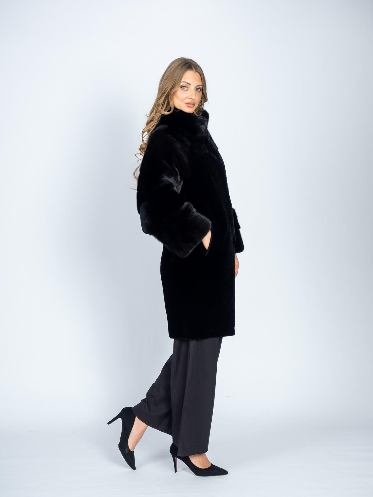 Шуба  женская из меха овчины ADAM FURS Божена