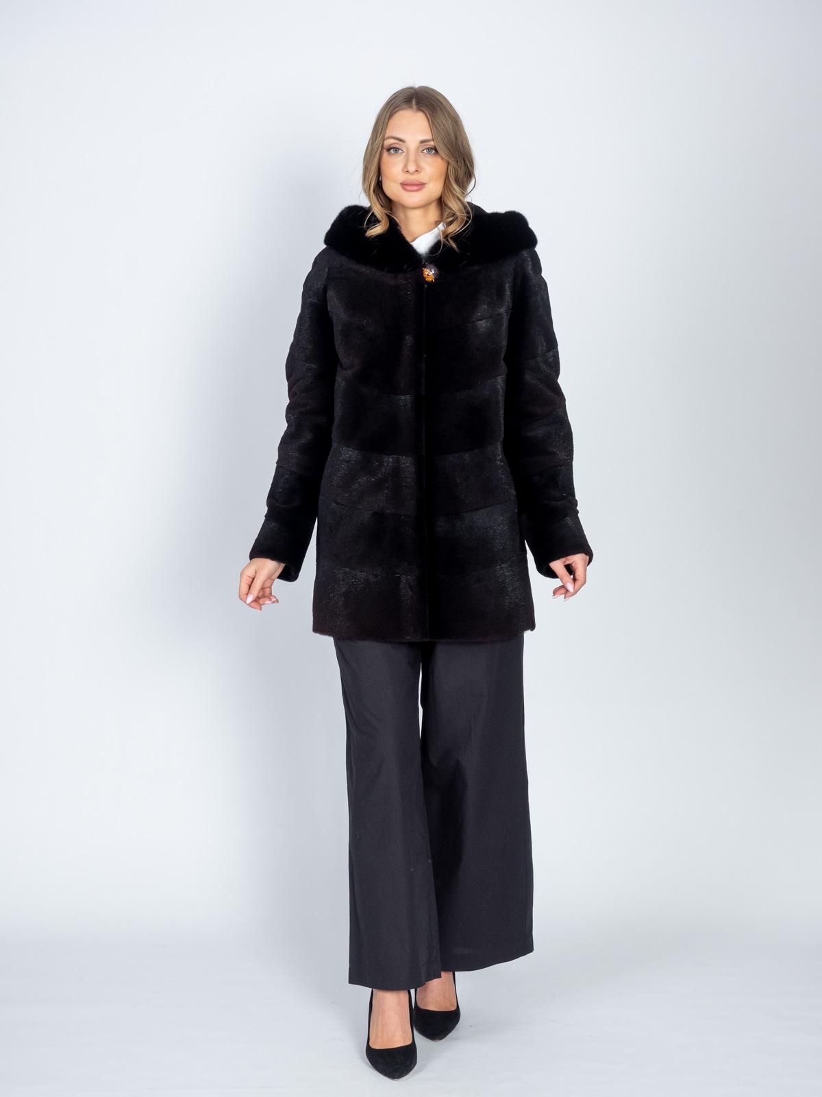 Шуба из меха нутрии женская Золотой Олимп Селин