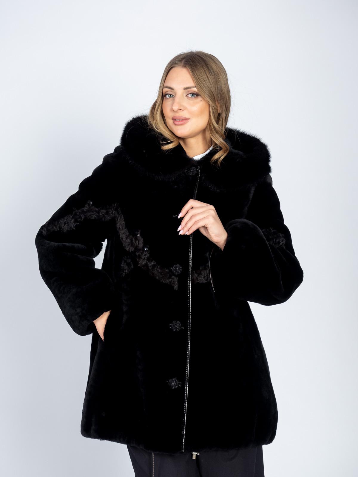 Шуба женская из меха овчины МиРель М 1411 