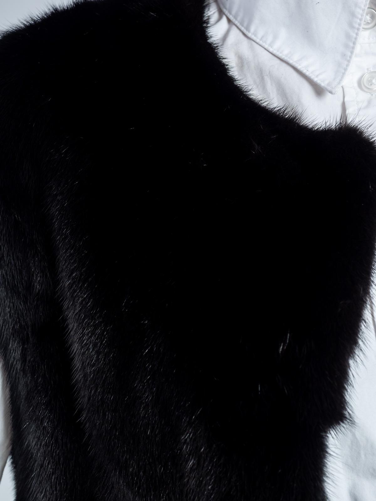 Жилет женский из меха норки паркет 