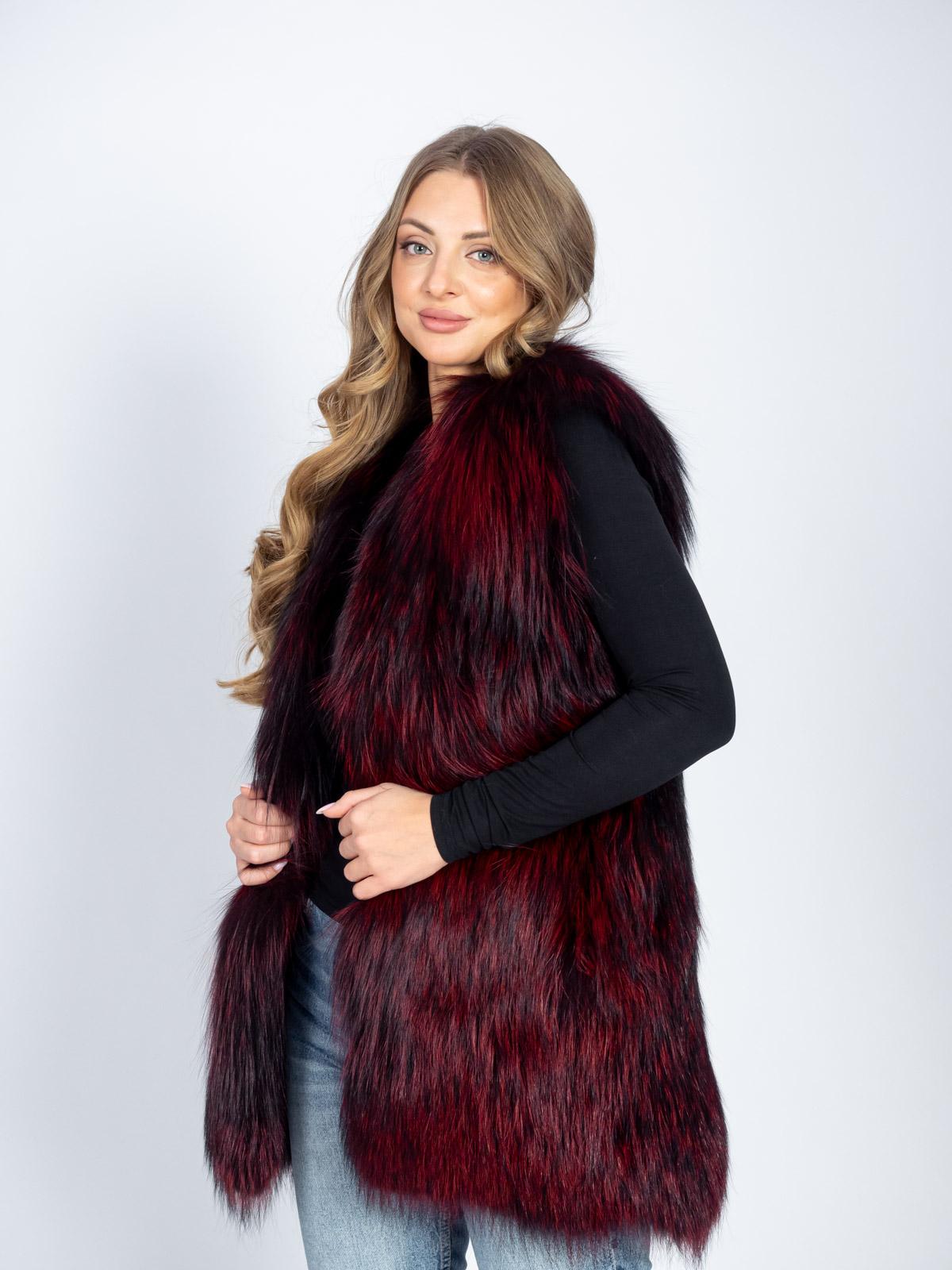 Жилет женский из меха лисицы Империя Меха Ч12Р