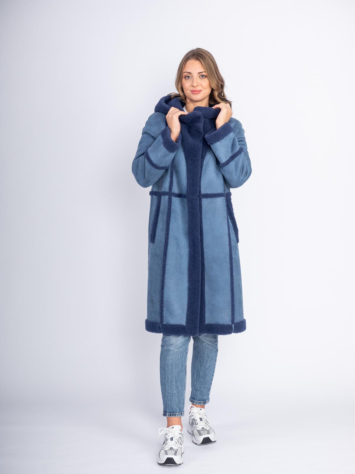 Шуба двусторонняя из эко-меха Simakhov SM49