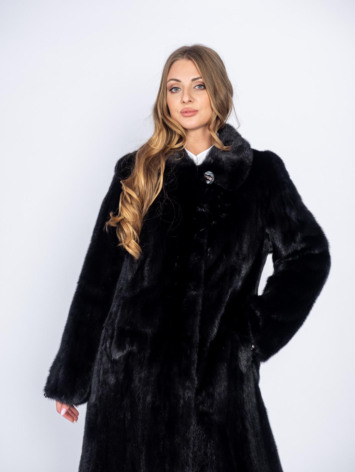 Шуба норковая женская Классика Трапеция роспуск 