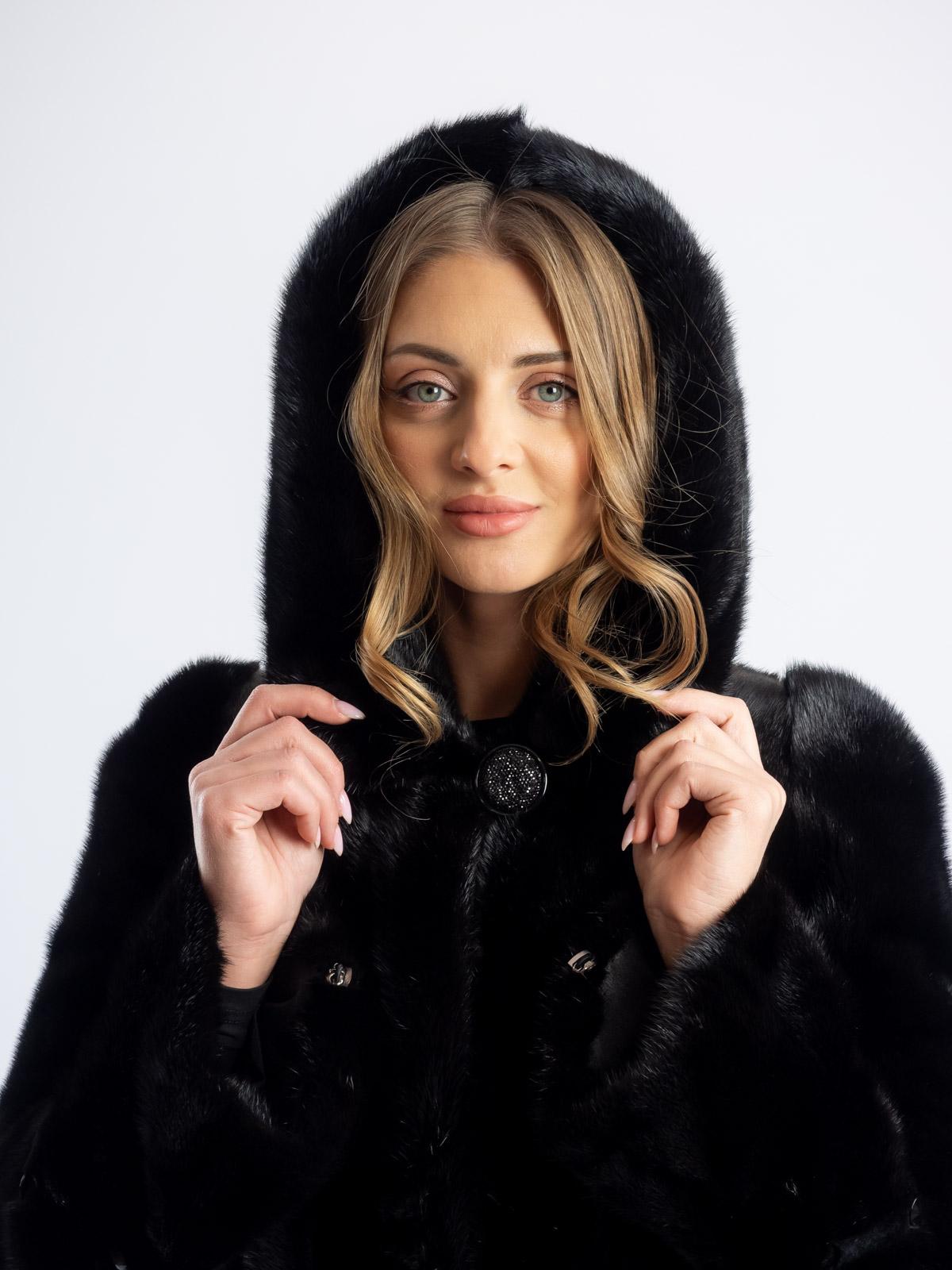 Шуба женская из меха норки Классика Гаде
