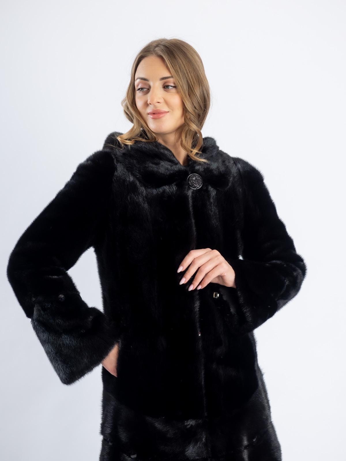Шуба женская из меха норки Классика Гаде