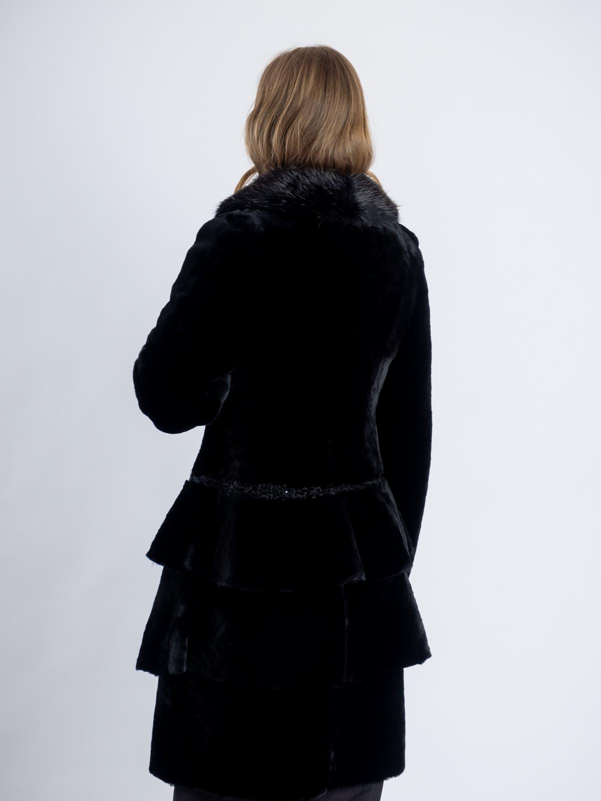 Шуба из меха овчины женская А-1716