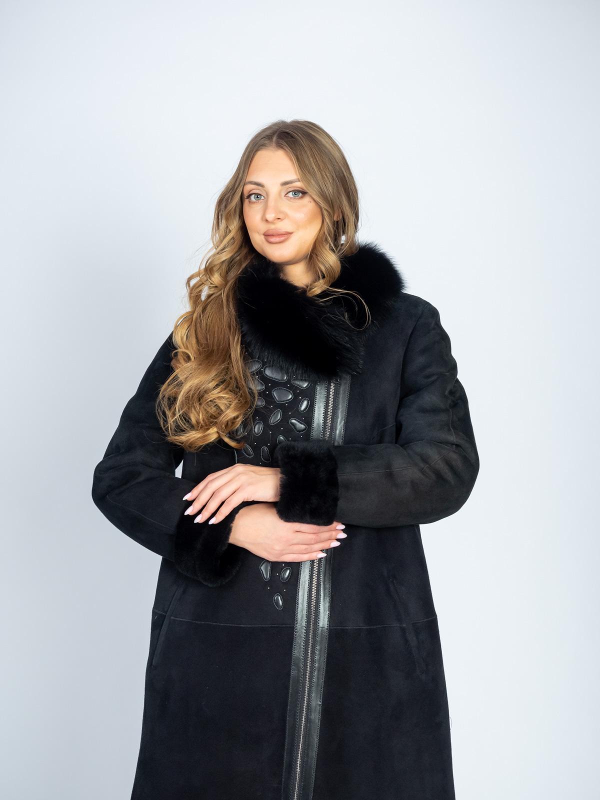 Дубленка женская из меха овчины  OKSA Z-7415