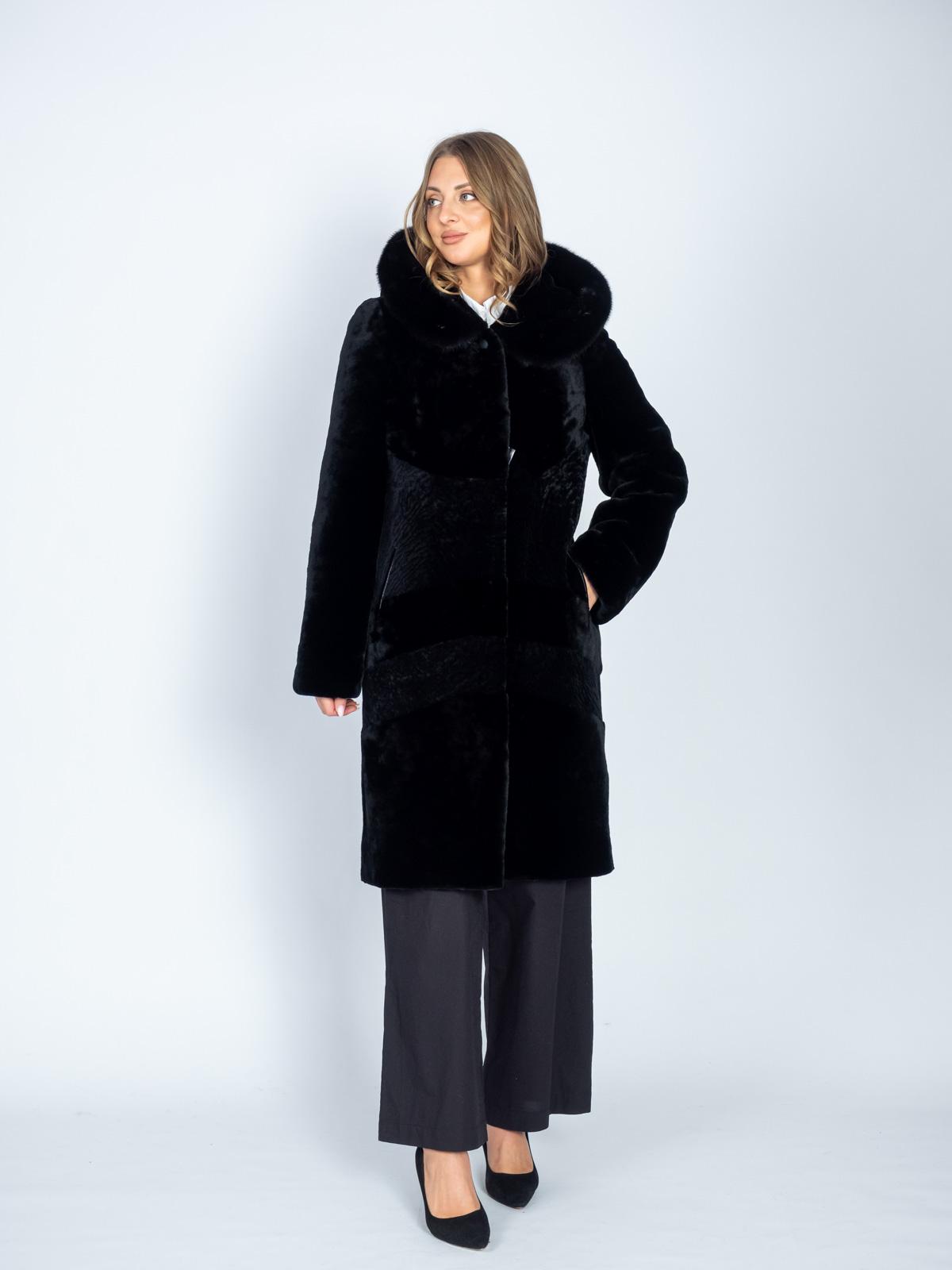 Шуба женская из меха овчины VERA&NIKA ШСР-9078