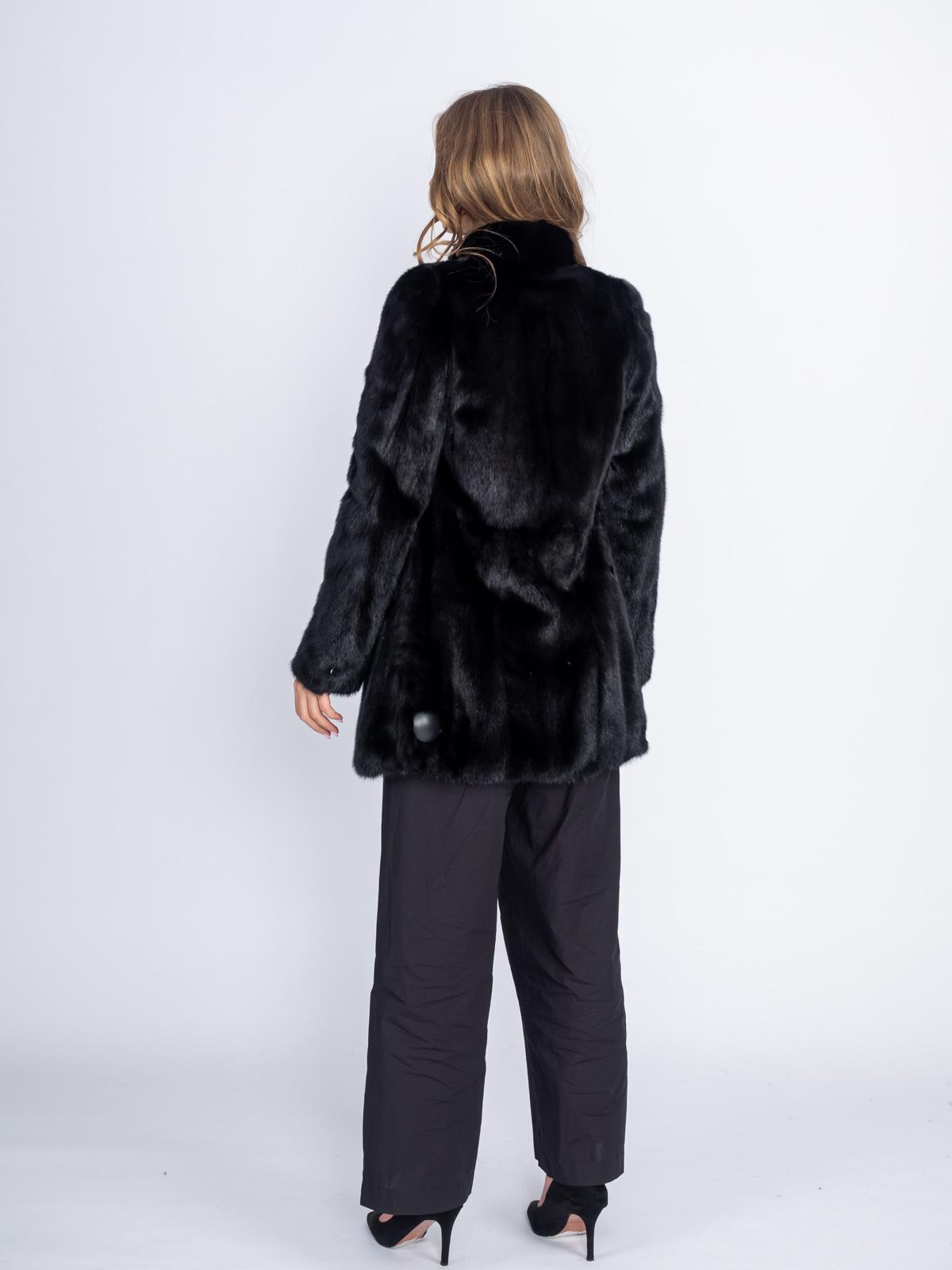 Шуба женская из меха норки Классика Френч пластины