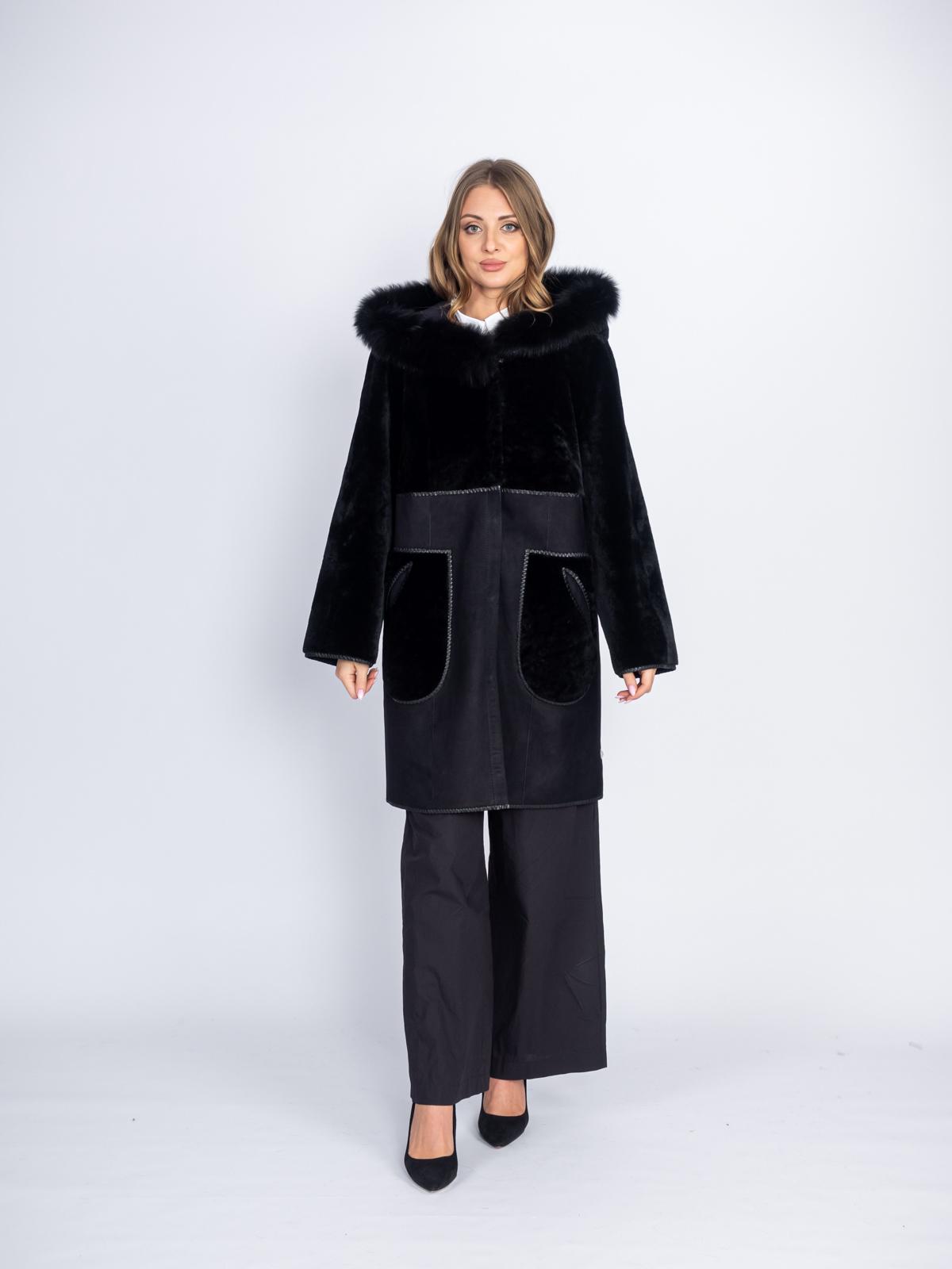 Дубленка женская из меха овчины LINDI WEST 7168-90TIG