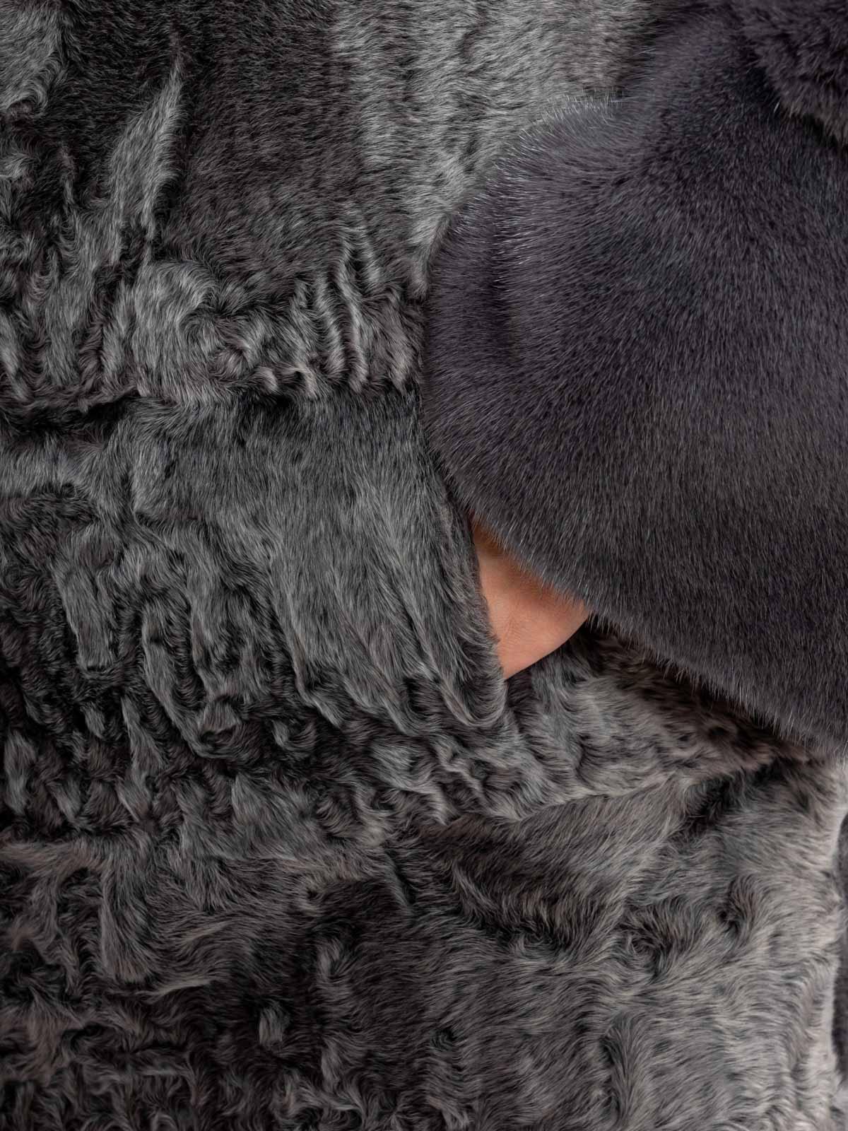 Шуба из меха каракуля Alex Шанель-Блюз 