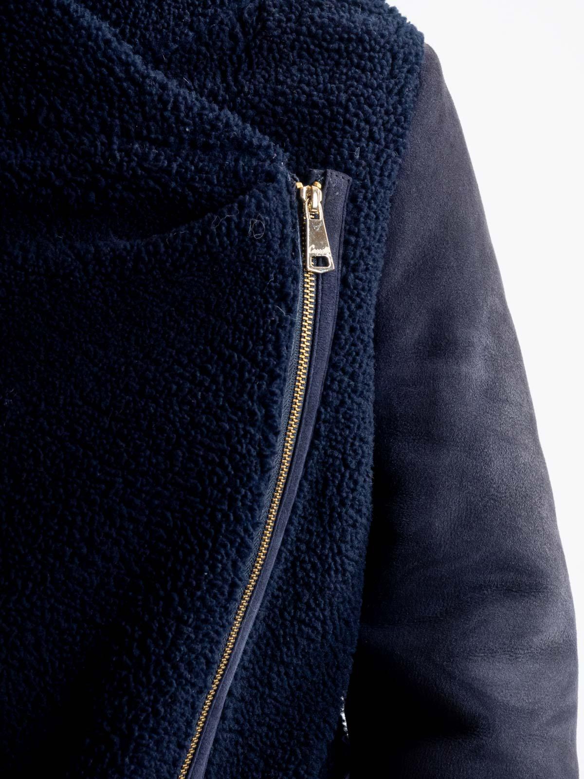 Замшевая женская шуба из меха овчины Carnelli BK.015.050