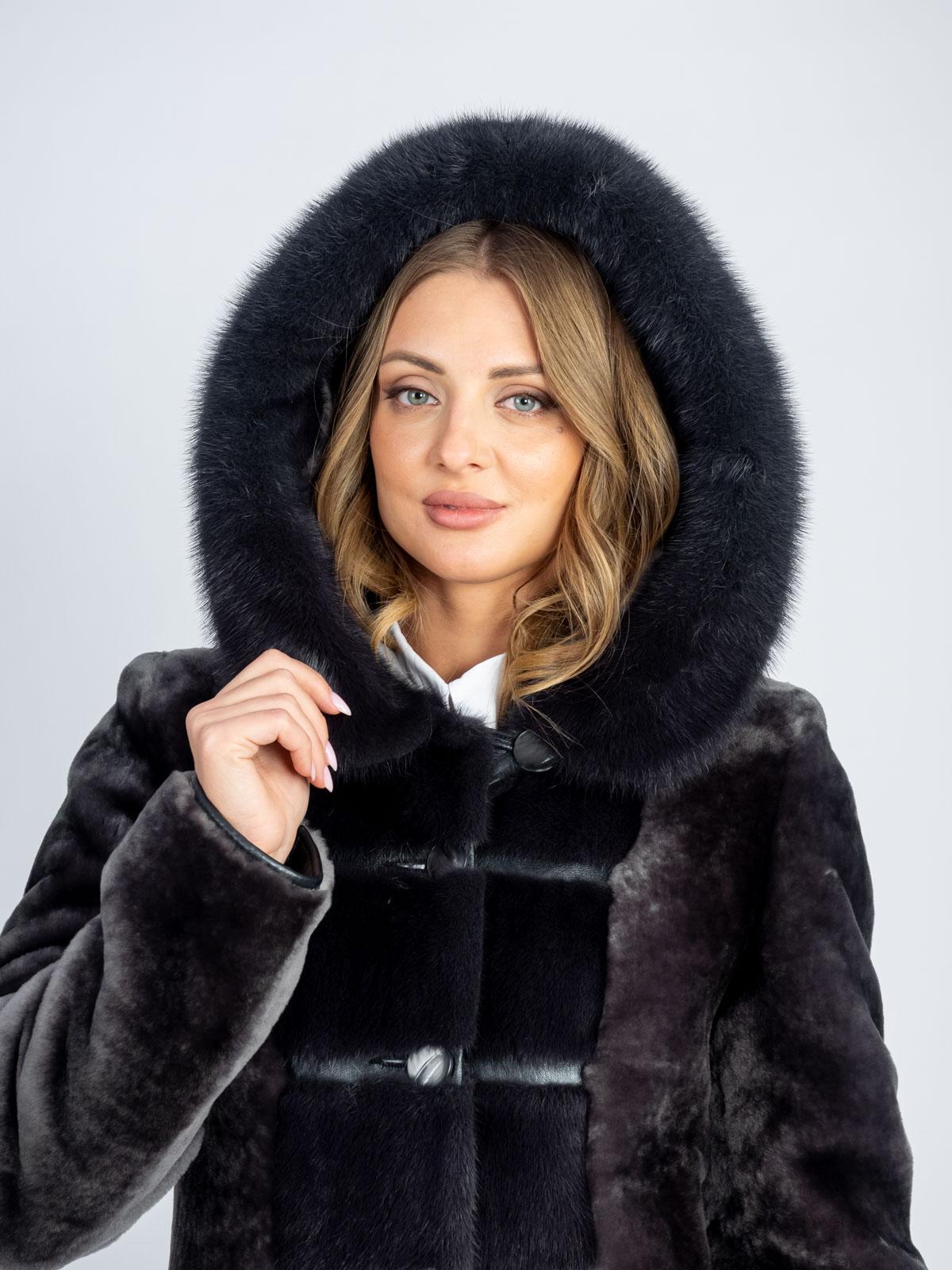 Шуба женская из меха овчины Багира М 152