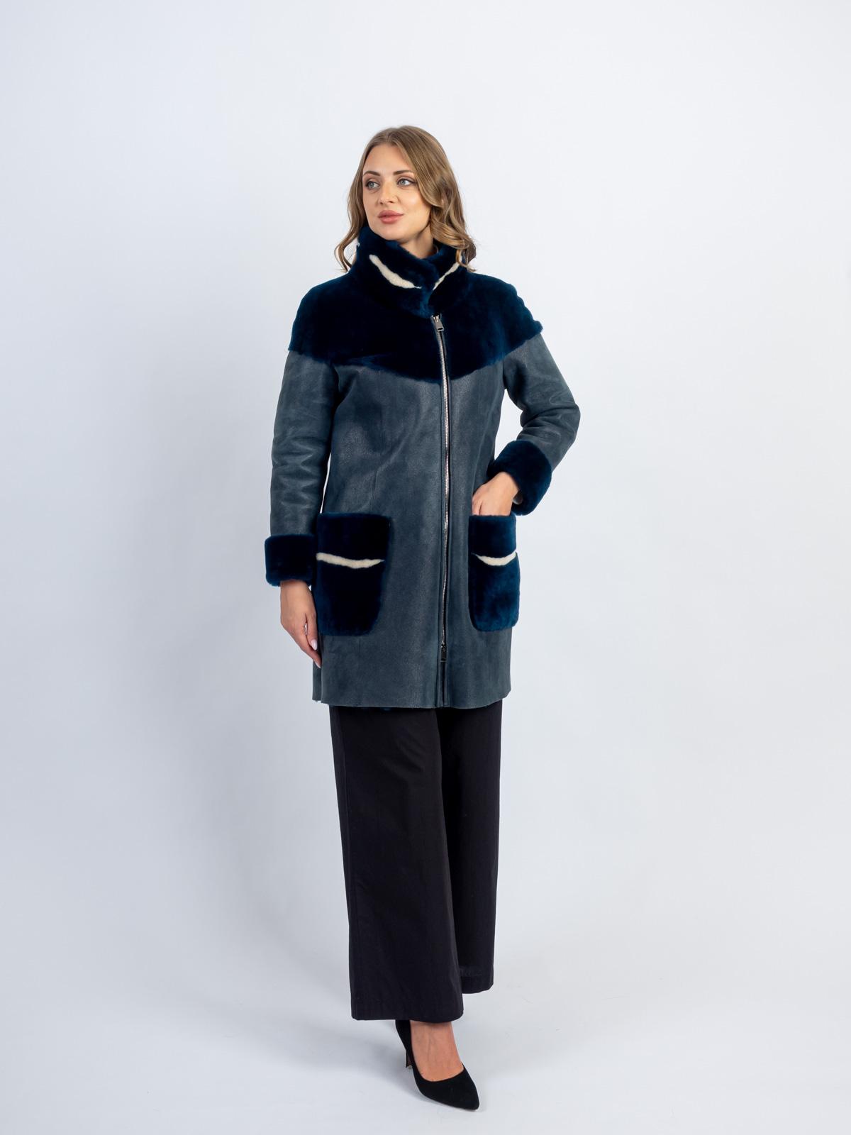 Шуба женская из меха овчины Z-6512