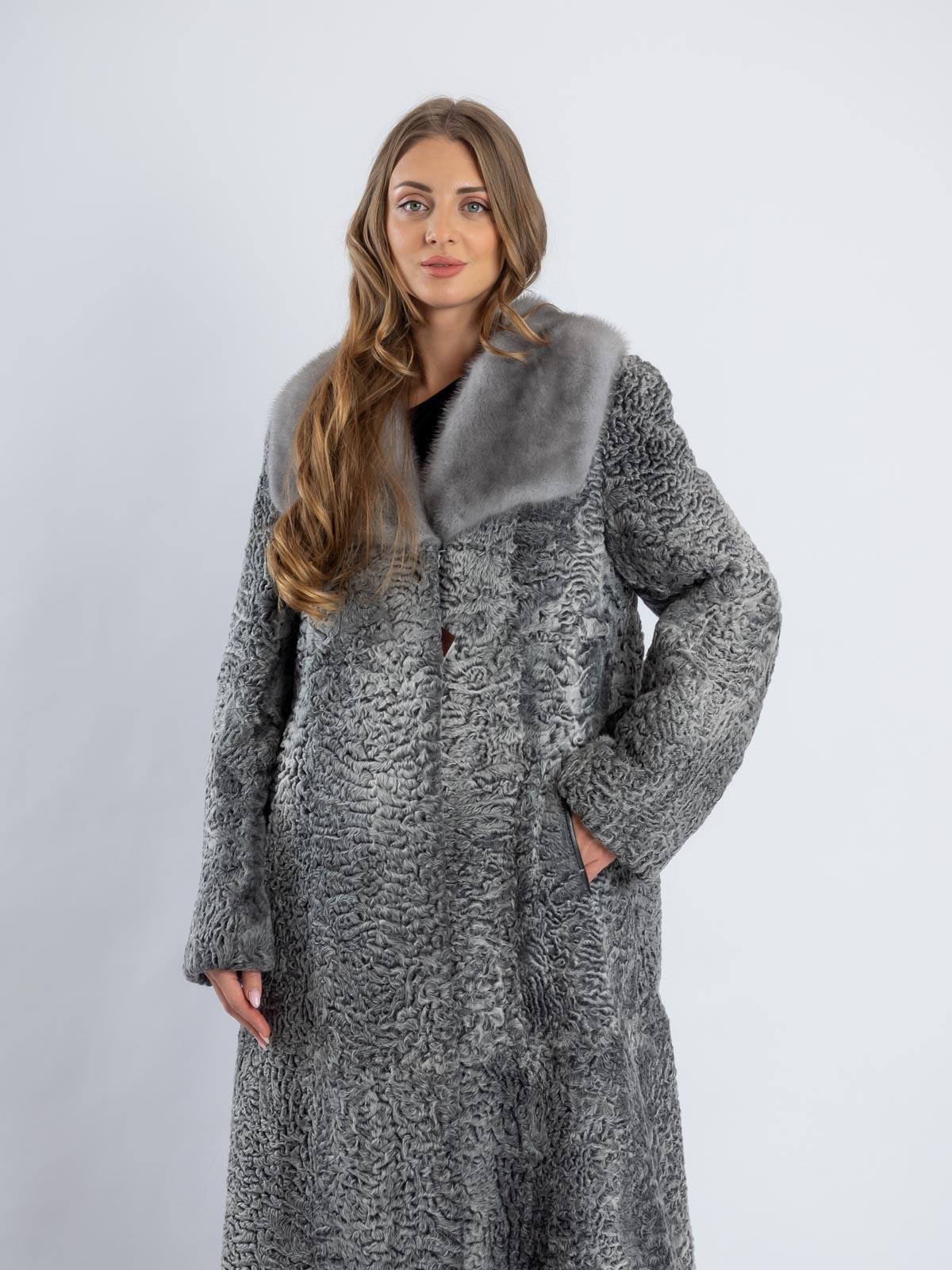 Пальто женское из меха каракуля Белка 4070А