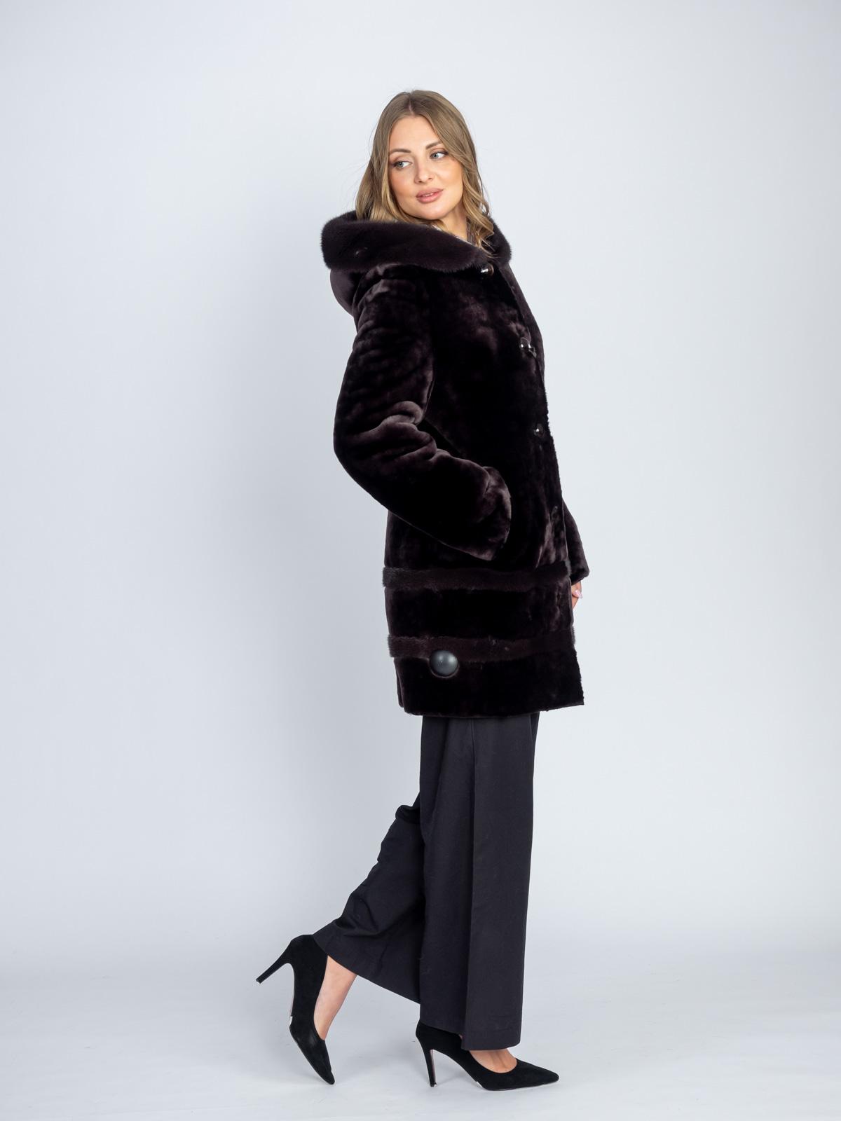 Шуба из меха овчины МиРель М-504