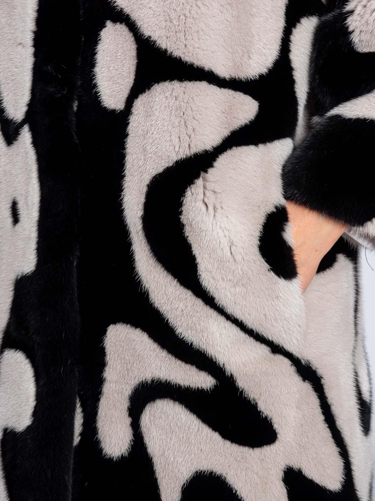 Шуба из меха норки Меха России Прямая пластины Клс