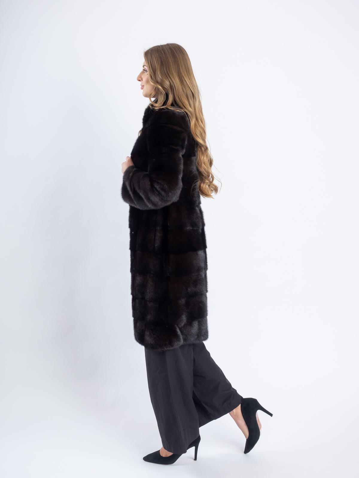 Шуба женская из меха норки Прямая поперечка