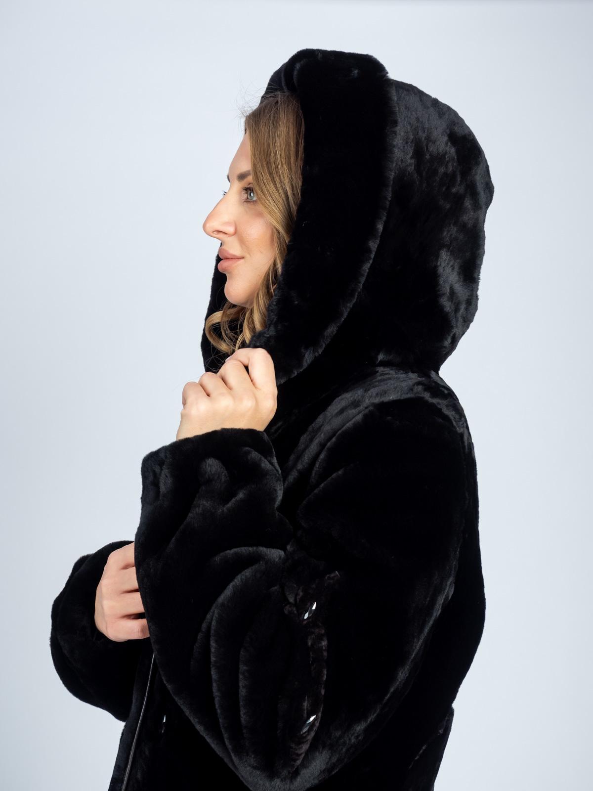 Шуба женская из меха овчины Меха Пятигорска Виолетта-4