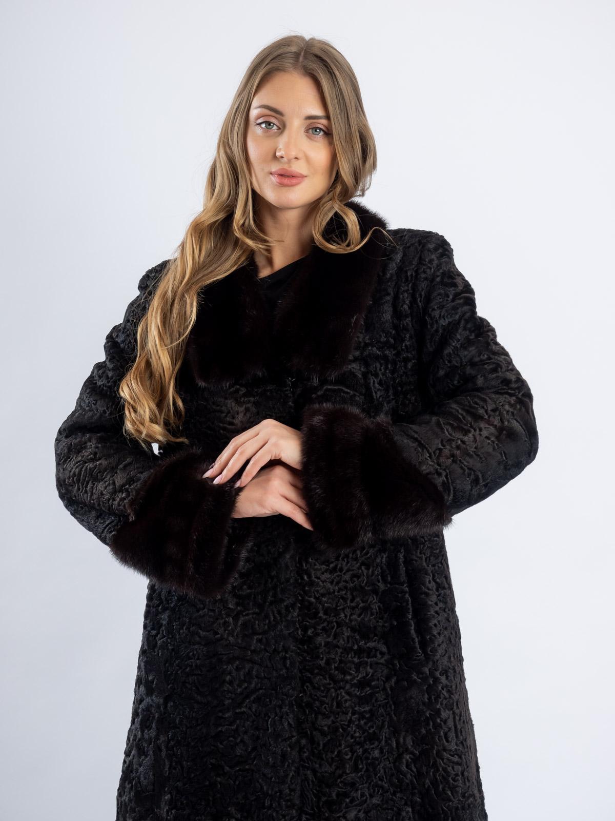 Шуба из меха каракуля Белка 4048А