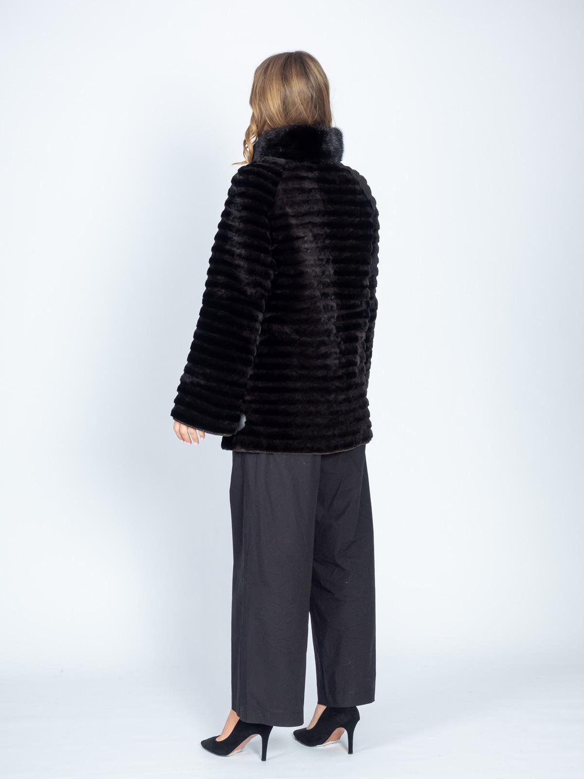 Шуба женская из меха овчины Мадам А 40-14