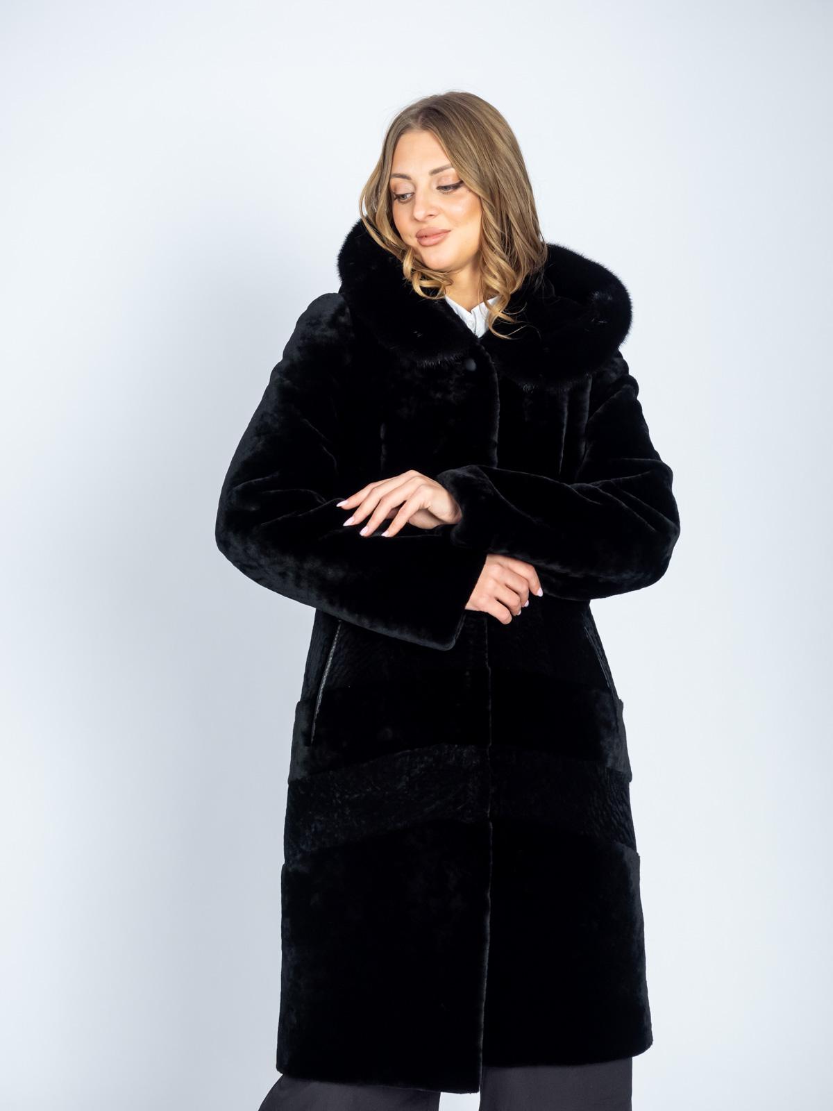 Шуба женская из меха овчины VERA&NIKA ШСР-9078