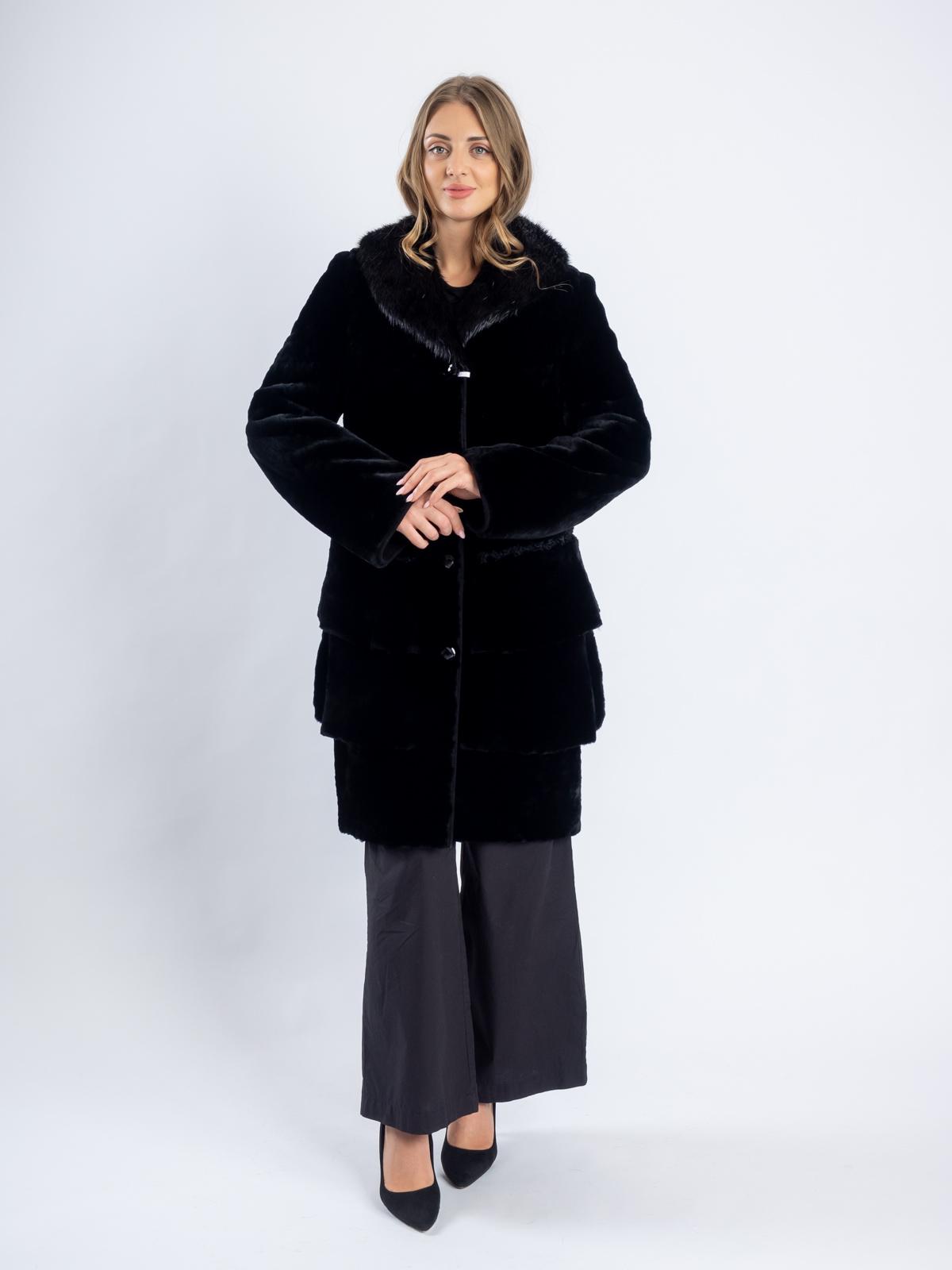 Шуба из меха овчины женская А-1716