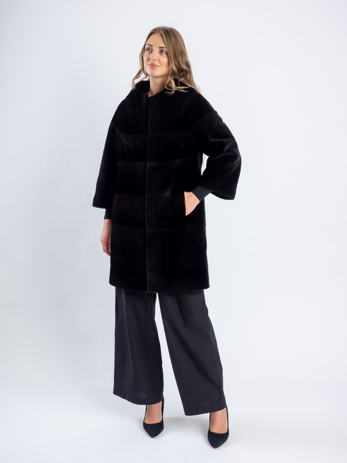 Шуба из меха нутрии Alex Шанель Блюз