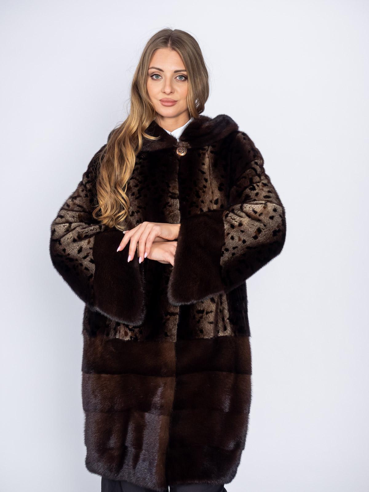 Шуба из меха норки женская Меховая Мода 453-34