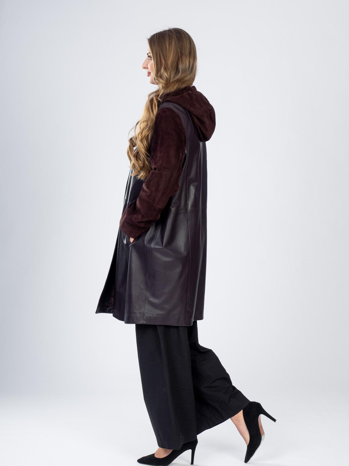 Плащ женский из натуральной кожи Via Valente Р-163