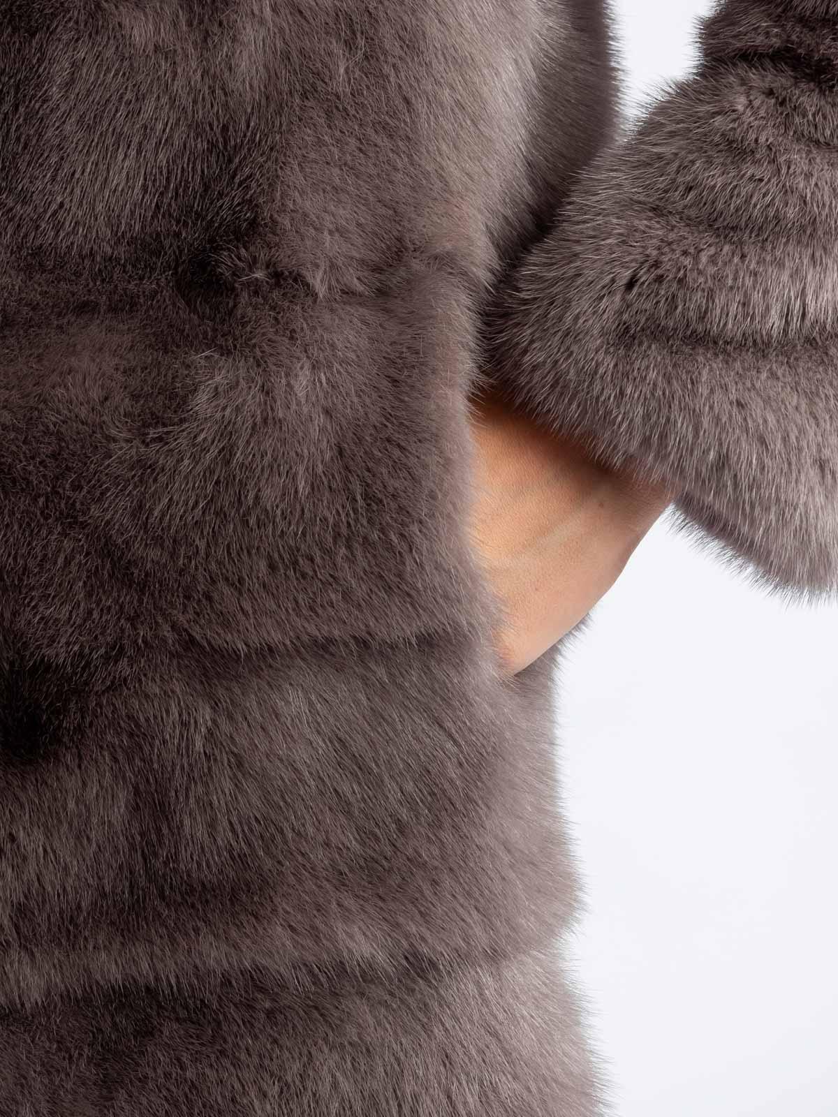 Шуба женская норковая Поперечка