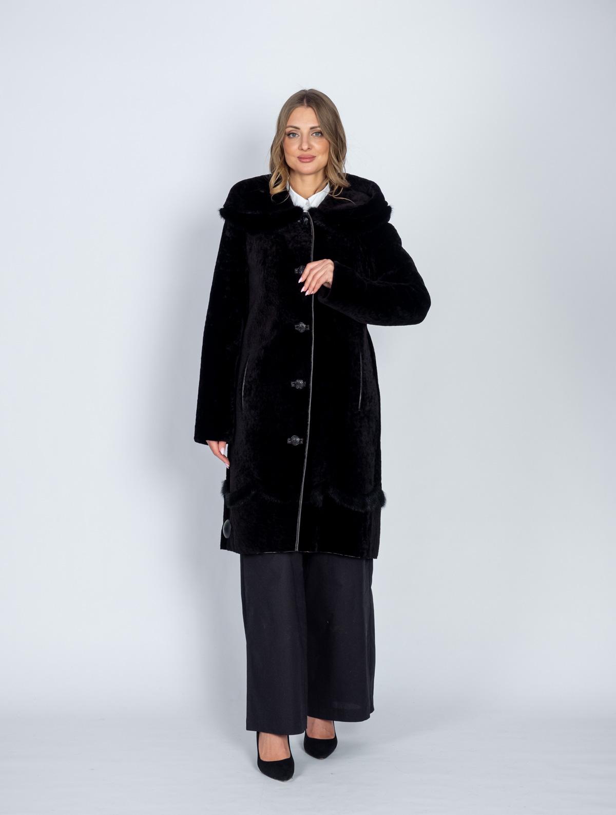 Шуба женская из меха овчины М-262