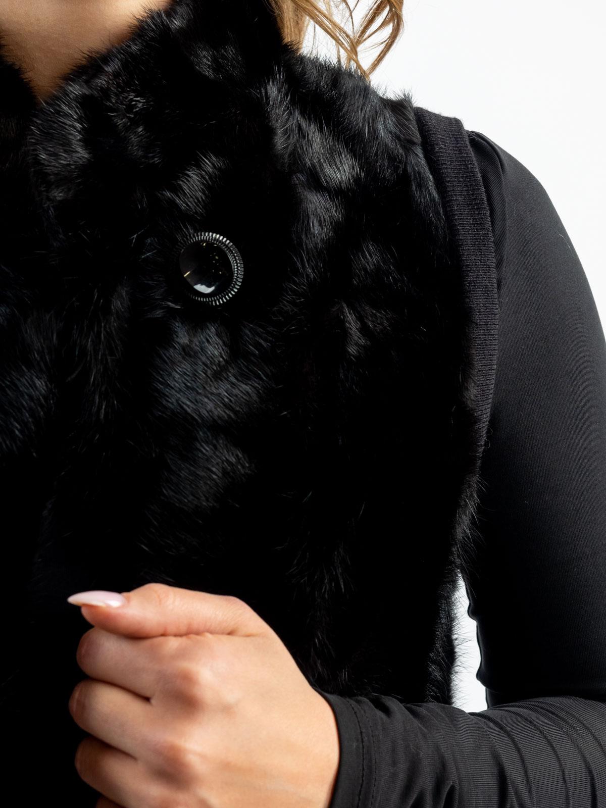 Жилет женский из меха норки Мягкое золото