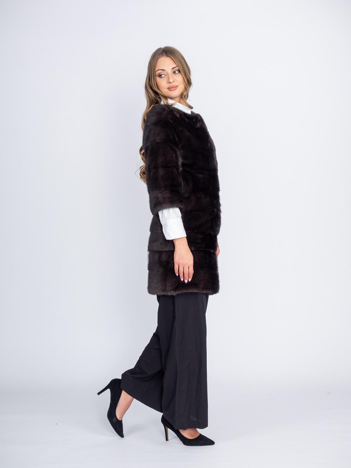 Шуба женская норковая Классика Поперечка Клс