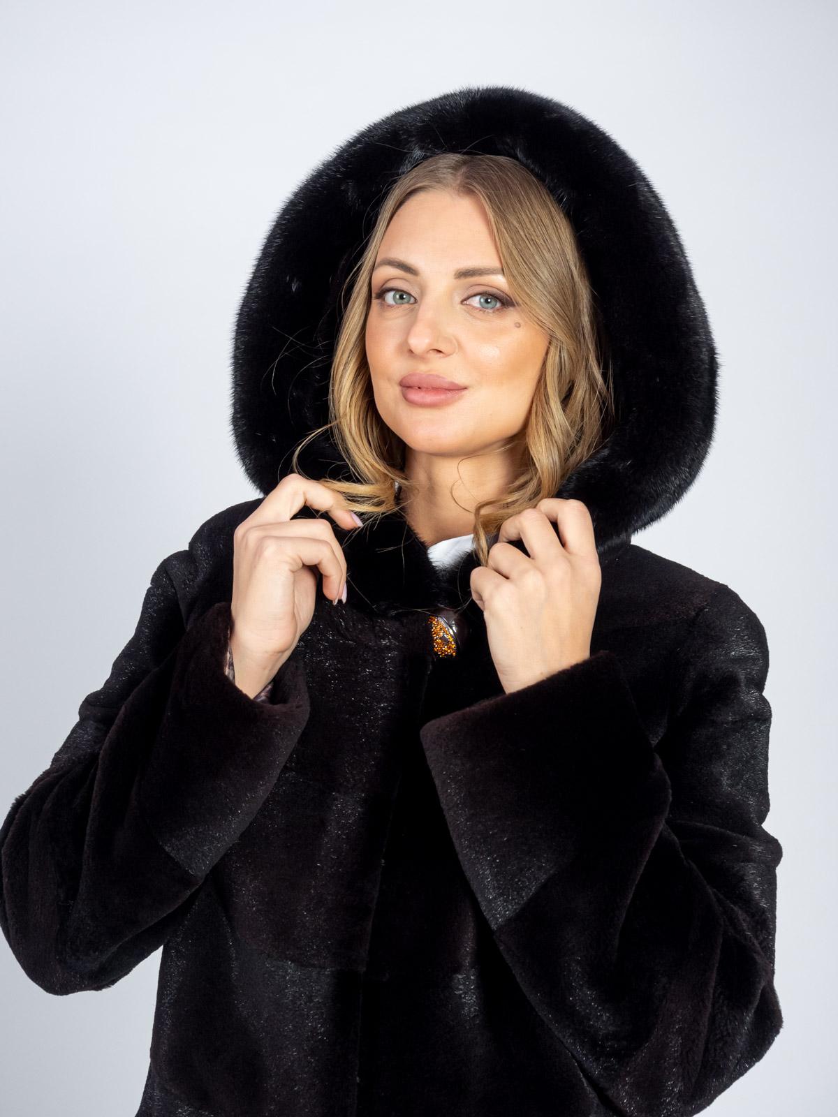 Шуба из меха нутрии женская Золотой Олимп Селин