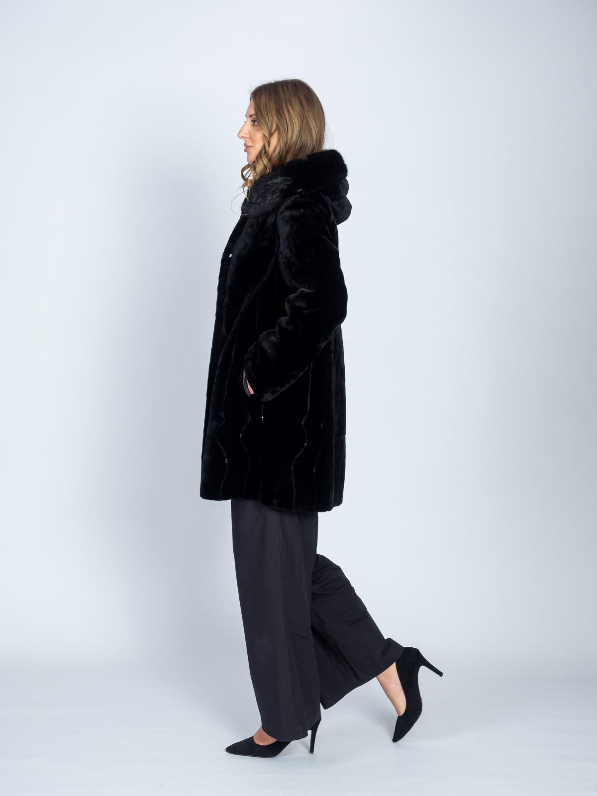 Шуба женская из меха овчины VERA&NIKA ШСР-72478