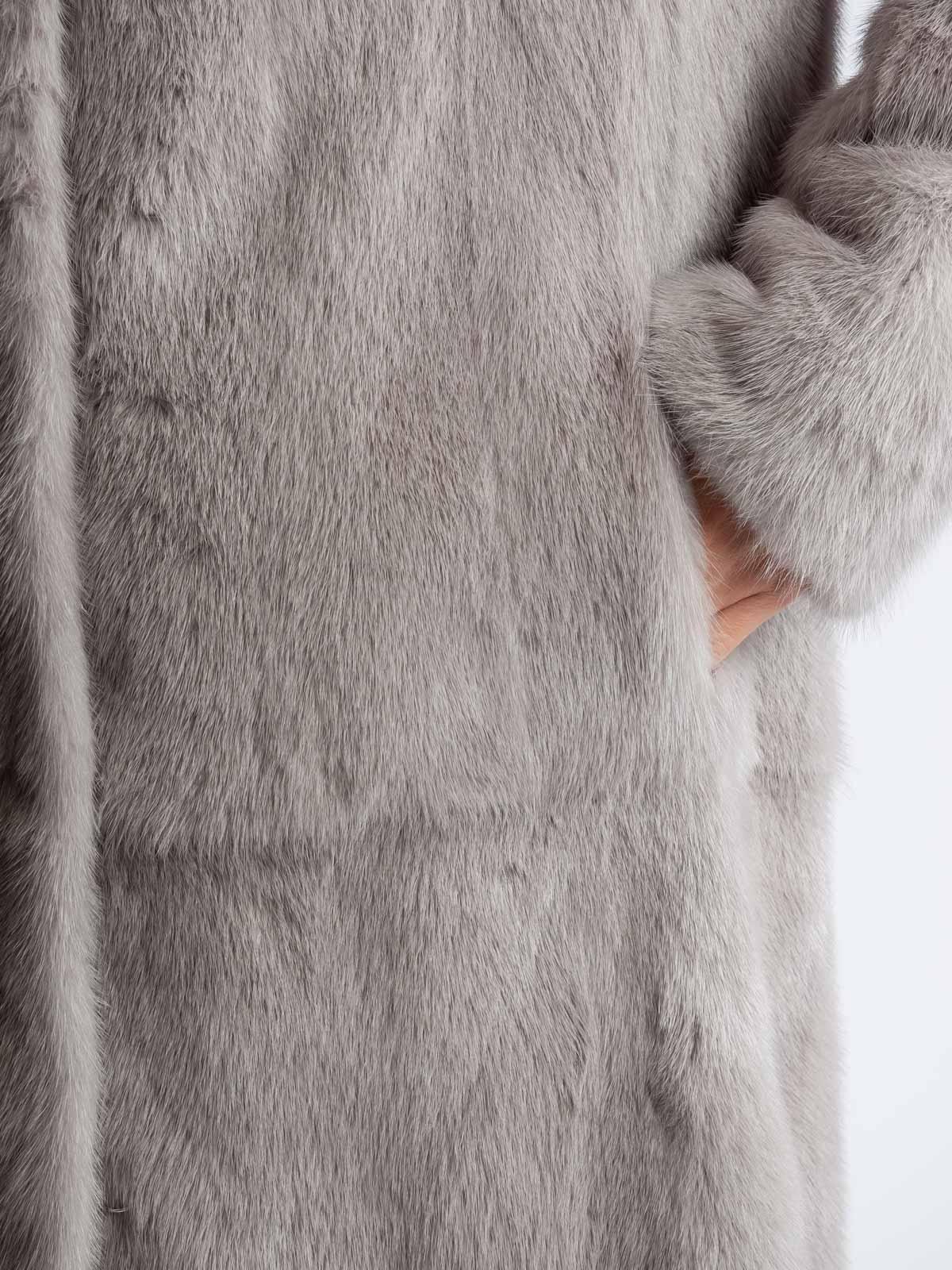 Шуба женскаяиз меха норки Прямая пластины Клс