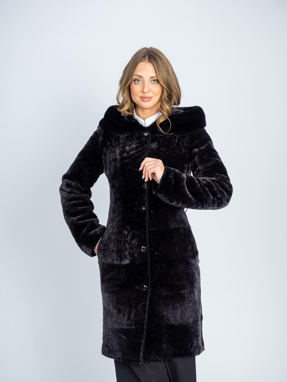 Шуба женская из меха овчины МиРель 709-М