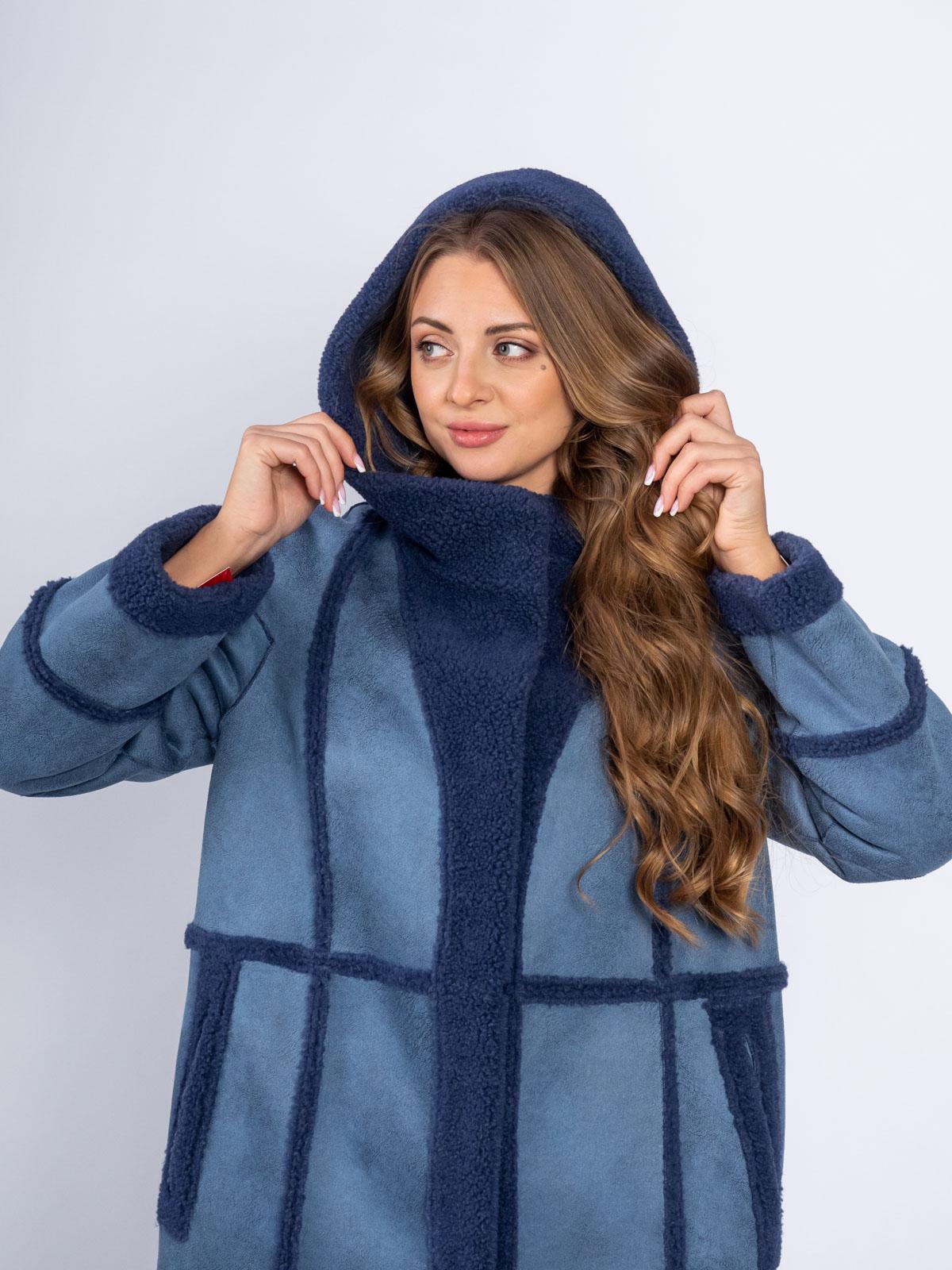 Шуба двусторонняя из эко-меха Simakhov SM49