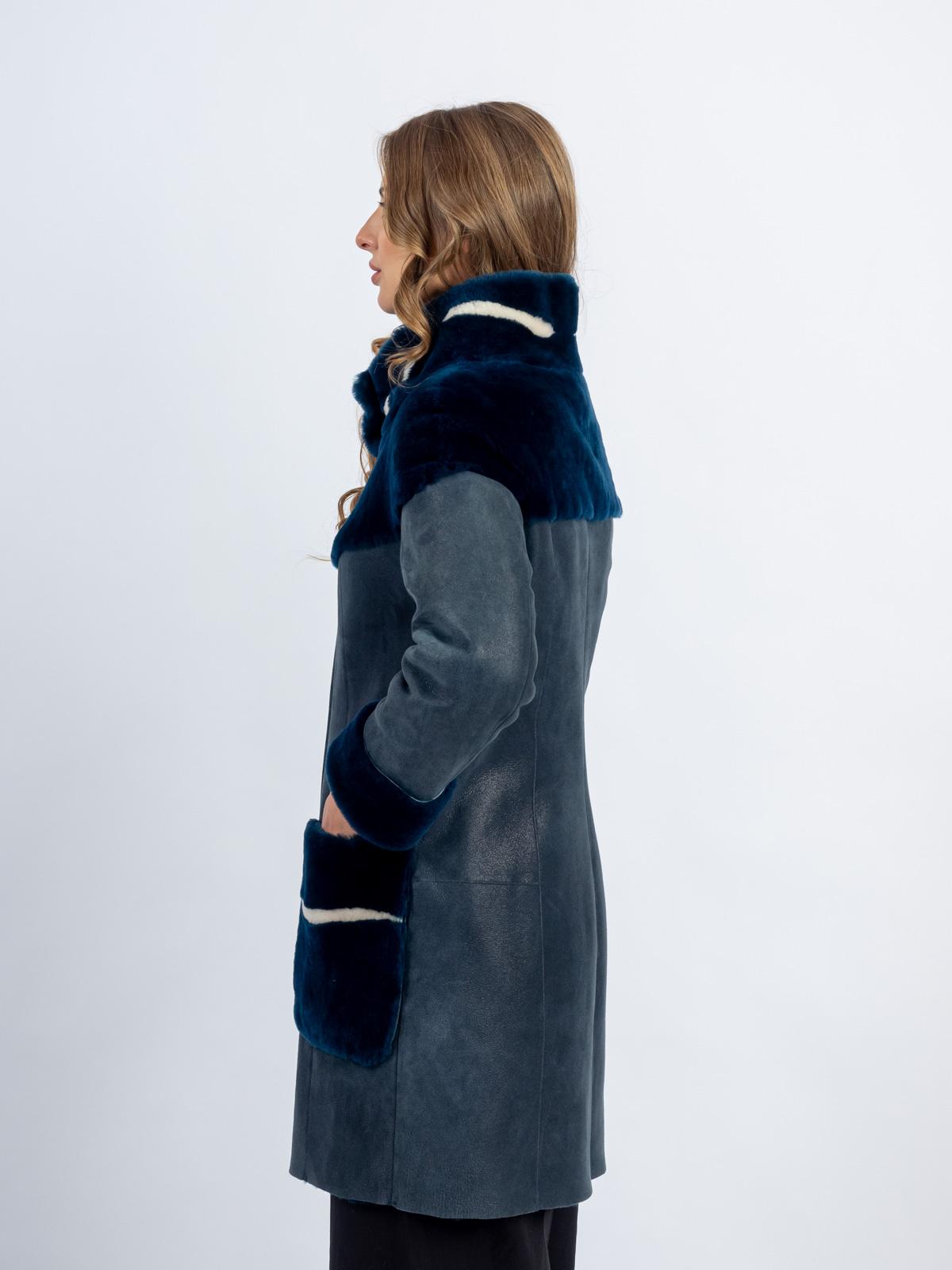 Шуба женская из меха овчины Z-6512