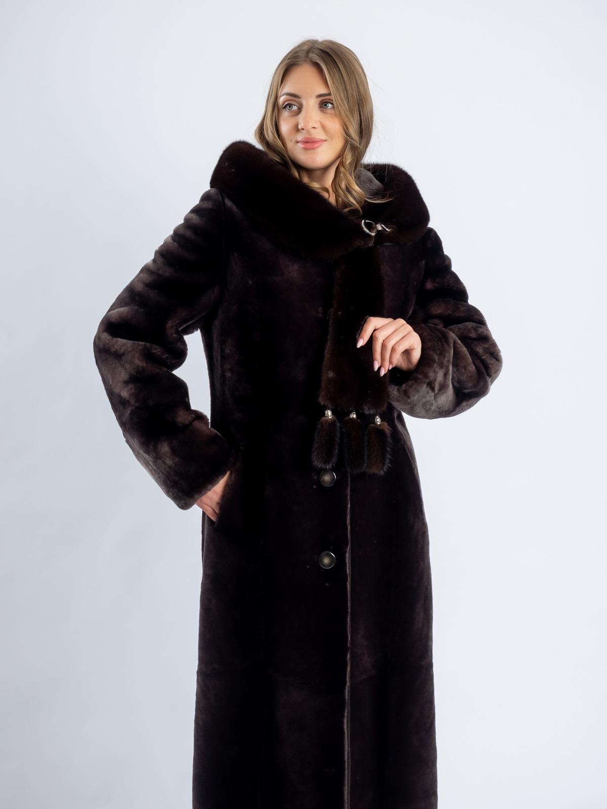 Шуба женская из меха овчинЫ ADAM FURS Айрис-2