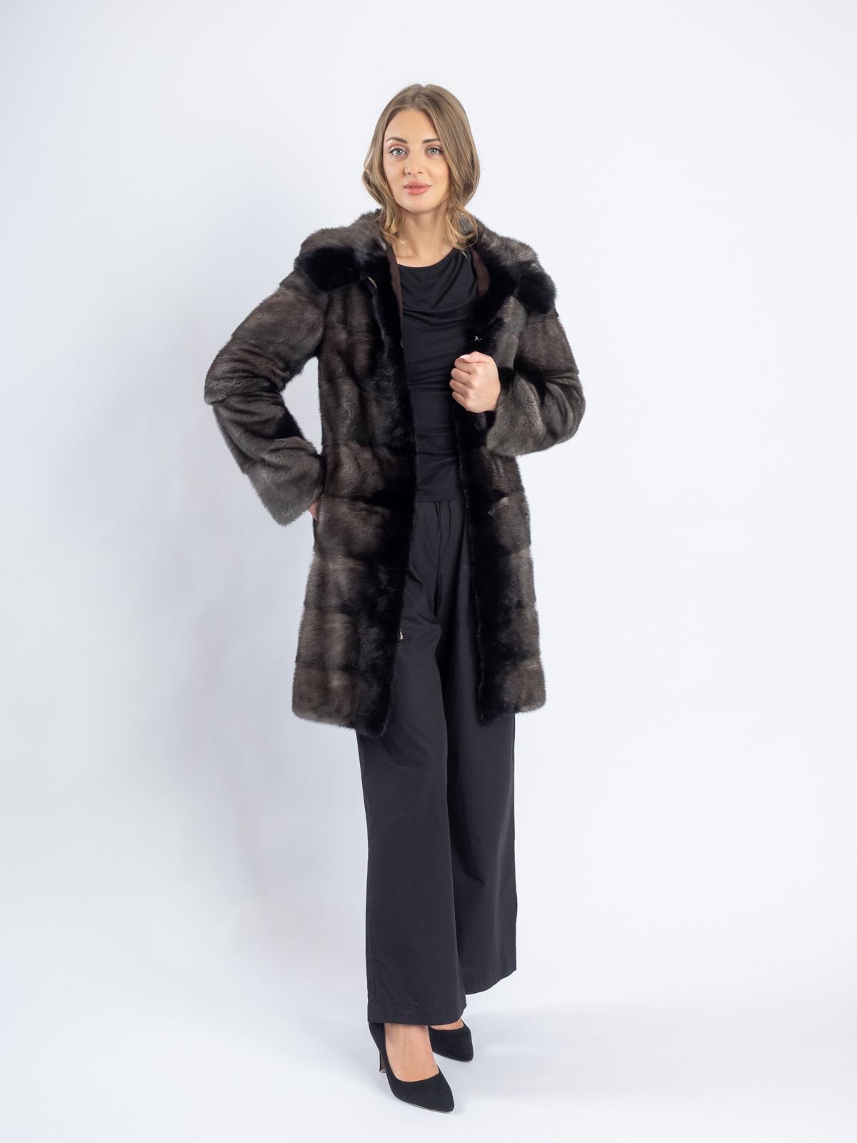Шуба женская норковая Поперечка