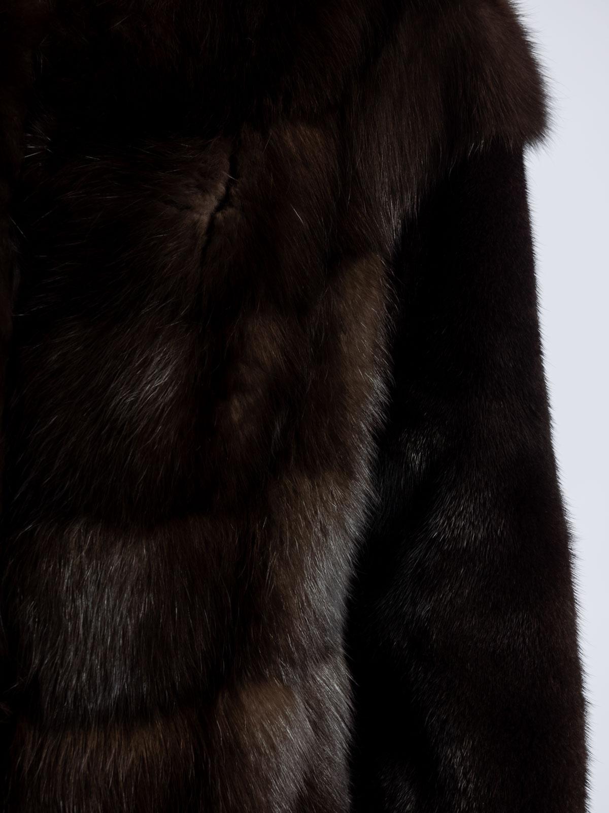 Шуба норковая с отделкой из меха соболя Меха России 528 