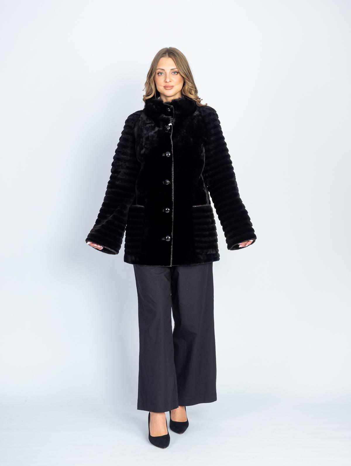 Шуба женская из меха овчины Мадам А 40-14